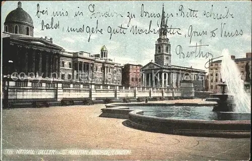 London National Gallery St Martin s Church Fountain Kat. City of London