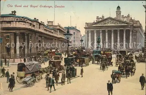 London Bank and Royal Exchange Pferdekutschen Kat. City of London