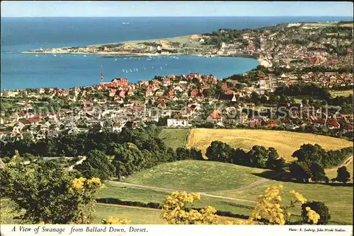 Swanage Purbeck Panorama view from Ballard Down Kat. Purbeck