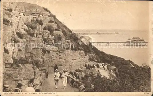 Folkestone Zig Zag Walk and Piers Kat. Shepway