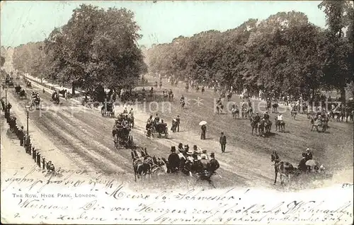 London Rotten Row Hyde Park Horses Kat. City of London