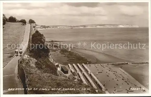 Shanklin Bay view from top of Small Hope Valentine s Post Card Kat. Isle of Wight