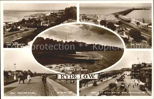 Ryde Isle of Wight Pavilion Gardens Pier Promenade Esplanade Valentine s Post Card Kat. Isle of Wight