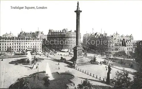 London Trafalgar Square Fountain Nelsons Column Valentine s Platotone Series Kat. City of London