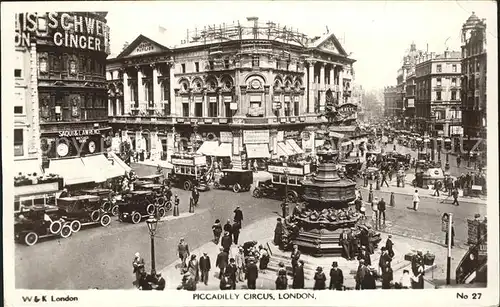 London Picadilly Circus Monument Traffic Kat. City of London