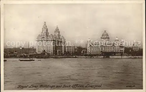 Liverpool Royal Liver Buildings and Dock Offices Kat. Liverpool