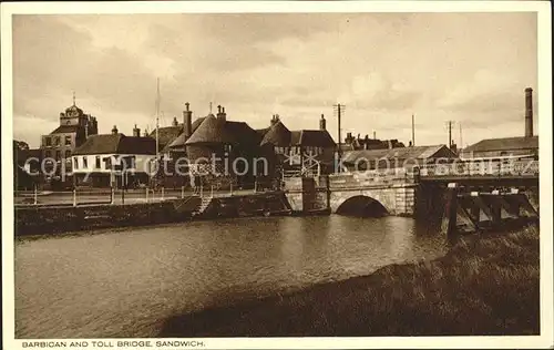 Sandwich Kent Barbican and Toll Bridge Kat. Dover