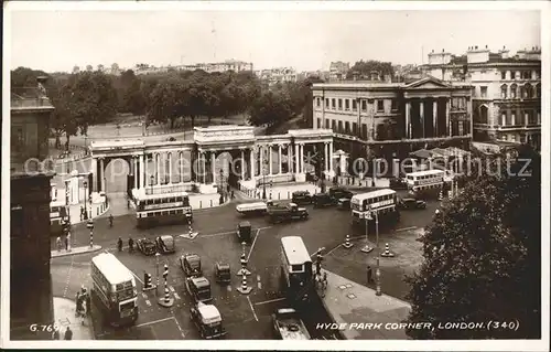 London Hyde Park Corner Doppeldeckerbus Kat. City of London