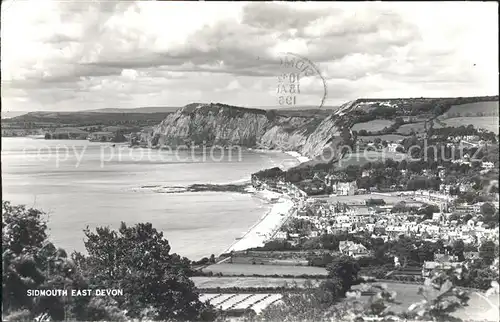 Sidmouth Town Panorama Coast Kat. East Devon