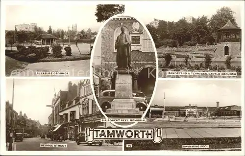 Tamworth New South Wales Sir Robert Peel Memorial Pleasure Grounds Bandstand Castle Grounds Swimming Pool George Street Kat. Tamworth