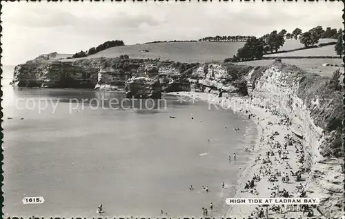 Exmouth Town High Tide at Ladram Bay Beach Steilkueste Kat. East Devon