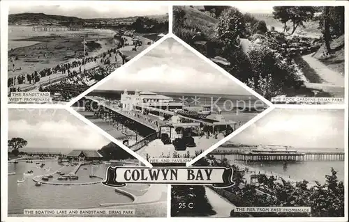 Colwyn Bay Bandstand Promenade Rock Gardens Eirias Park Boating Lake Pier Excel Series Kat. Conwy