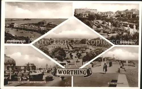 Worthing West Sussex Bandstand Pier Marine Gardens Pavilion Promenade Beach House Park Excel Series / Worthing /West Sussex