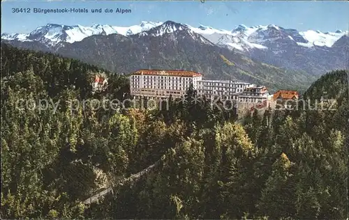 Buergenstock Buergenstock Hotels mit Alpen Kat. Buergenstock