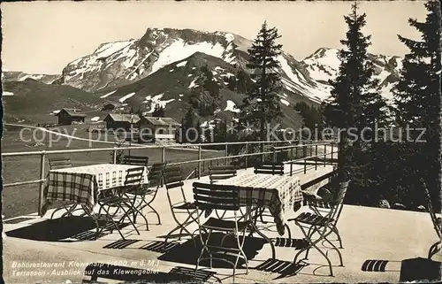 Beckenried Bahnrestaurant Klewenalp Terrasse Kat. Beckenried