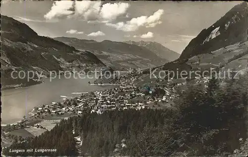 Lungern mit Lungernsee Panorama Kat. Lungern