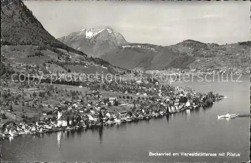 Beckenried am Vierwaldst?ttersee mit Pilatus Panorama Kat. Beckenried