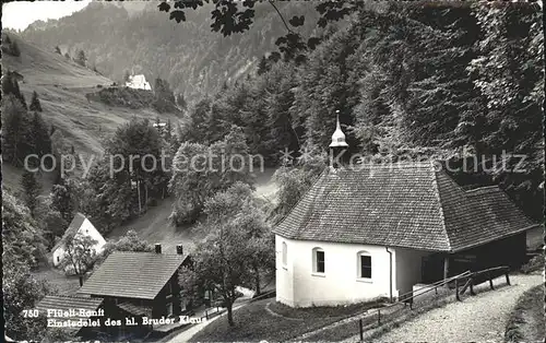 Flueeli Ranft Einsiedelei des hl Bruder Klaus Kapelle Kat. Flueeli Ranft