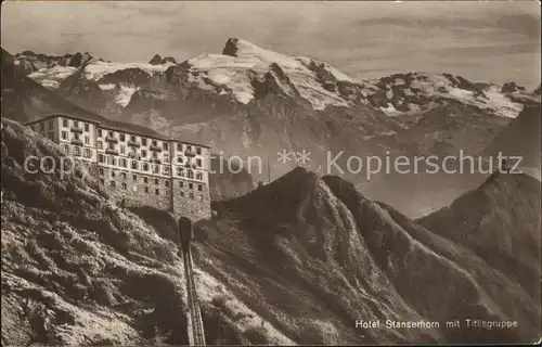 Stanserhorn Hotel Bergbahn Titlisgruppe Kat. Stanserhorn