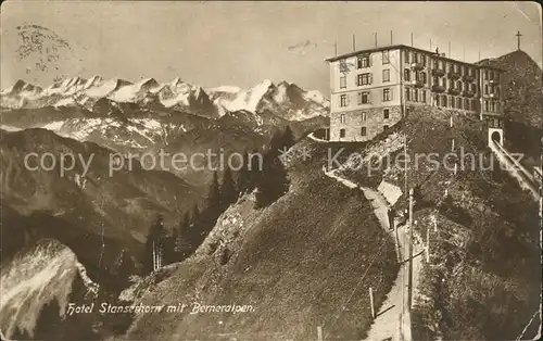 Stanserhorn Hotel mit Berneralpen Kat. Stanserhorn