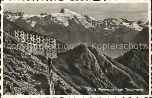 Stanserhorn Hotel mit Titlisgruppe Kat. Stanserhorn