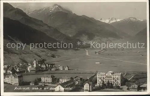 Andermatt mit dem Urserental Kat. Andermatt