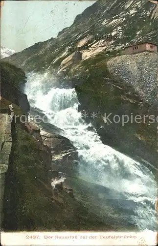 Andermatt Der Reussfall bei der Teufelsbruecke Kat. Andermatt