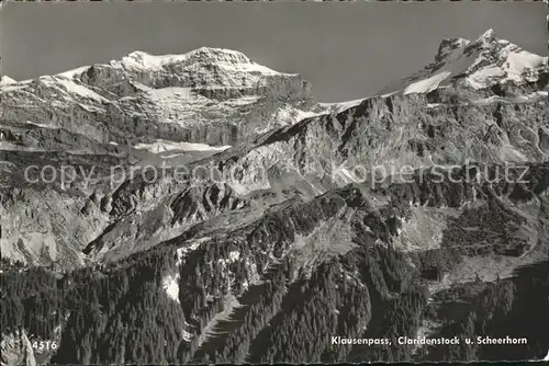 Klausenpass Claridenstock und Scheerhorn Kat. Klausen