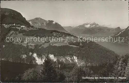 Seelisberg UR mit Buochserhorn und Pilatus / Seelisberg /Bz. Uri