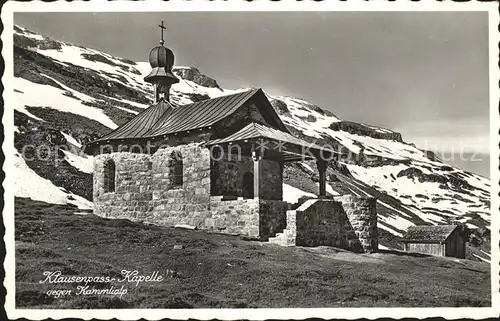 Klausenpass Kapelle mit Kammlialp Kat. Klausen