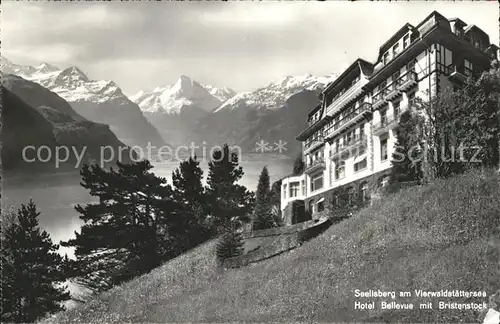 Seelisberg UR Hotel Bellevue mit Bristenstock / Seelisberg /Bz. Uri