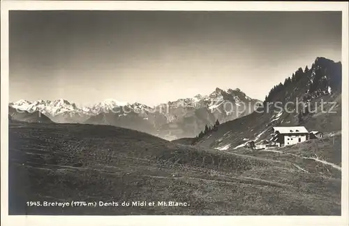 Bretaye Dents du Midi et Mt Blanc Kat. Bretaye