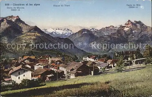 Chesieres et les Alpes Kat. Chesieres