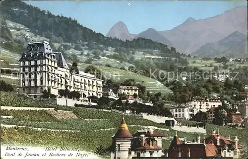 Montreux VD Hotel Belmont Dent de Jaman et Rochers de Naye / Montreux /Bz. Vevey