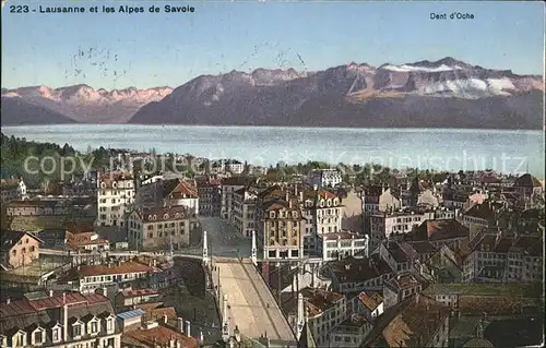 Lausanne VD et les Alpes de Savoie / Lausanne /Bz. Lausanne City