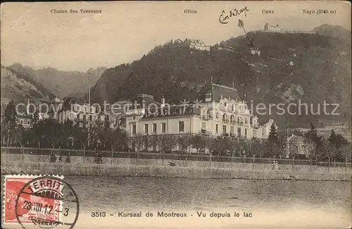 Montreux VD Kursaal Vu depuis le lac / Montreux /Bz. Vevey