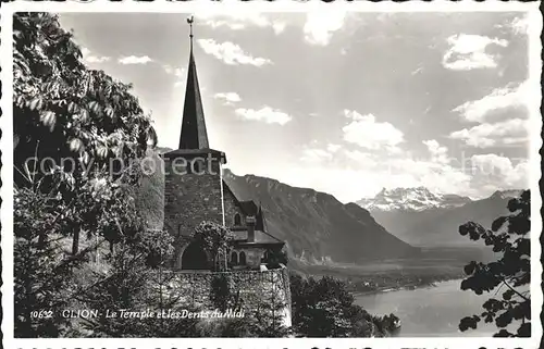 Glion Le Temple et les Dents du Midi Kat. Glion