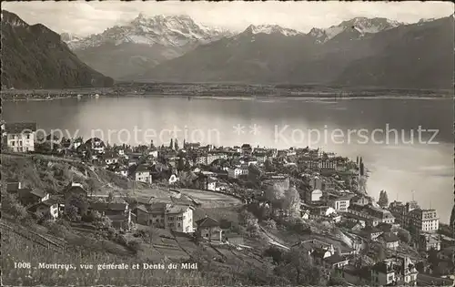 Montreux VD Vue generale et Dents du Midi / Montreux /Bz. Vevey