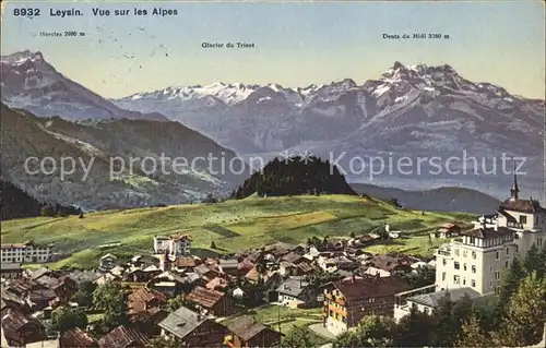 Leysin Vue sur les Alpes Kat. Leysin