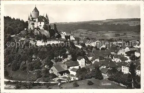 Lucens Chateau Panorama Kat. Lucens