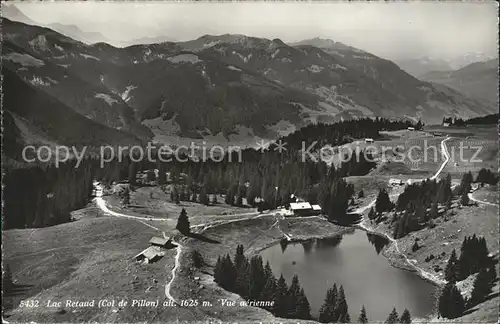 Col du Pillon et Lac Retaud Vue aerienne Kat. Pillon Col du