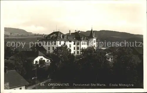 Orsonnens Pensionnat Ste Marie Ecole Menagere Kat. Orsonnens