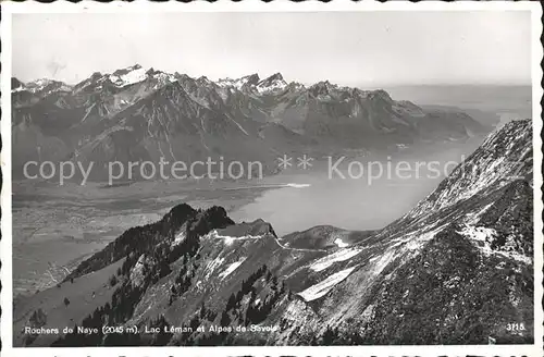 Rochers de Naye Lac Leman et Alpes de Savoie Kat. Rochers de Naye