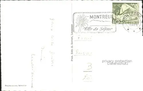 Montreux VD Vue generale et Dents du Midi / Montreux /Bz. Vevey