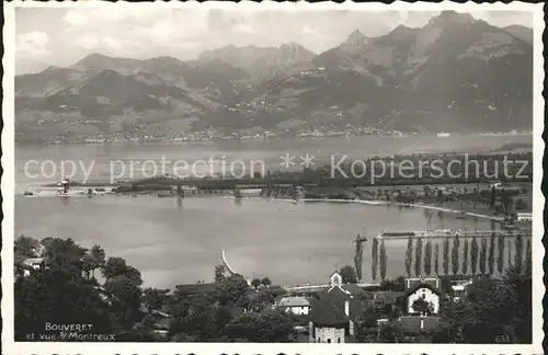 Bouveret VS et vue sur Montreux Kat. Bouveret