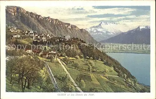 Glion et les Dents du Midi Kat. Glion