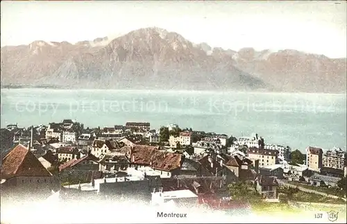 Montreux VD Vue generale / Montreux /Bz. Vevey