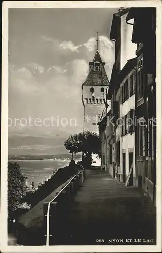 Nyon VD avec Tour et le Lac Kat. Nyon