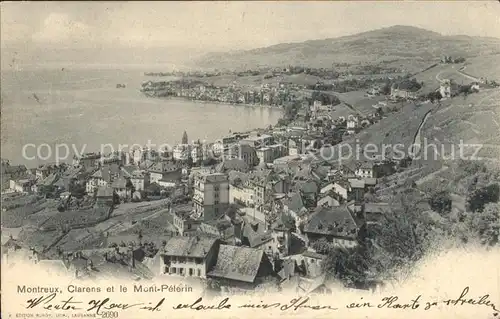 Montreux VD Clarens et le Mont Pelerin Panorama / Montreux /Bz. Vevey