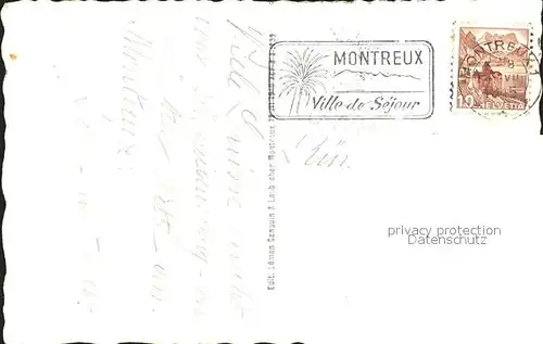 Montreux VD Vue generale / Montreux /Bz. Vevey